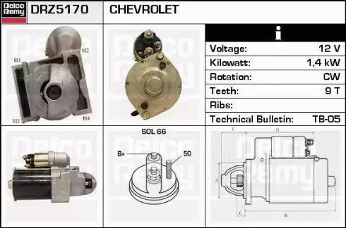 Remy DRZ5170 - Стартер vvparts.bg
