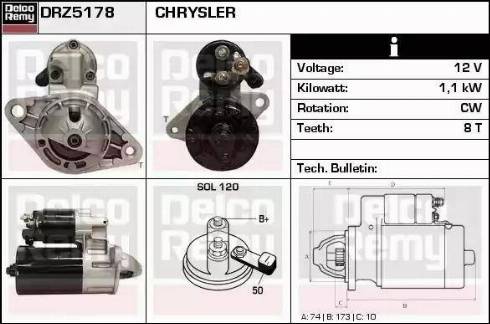 Remy DRZ5178 - Стартер vvparts.bg
