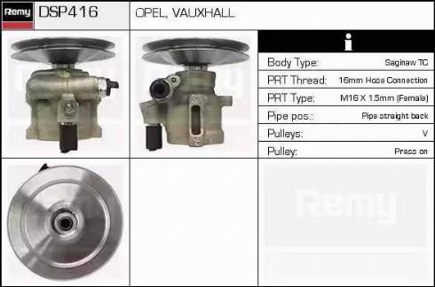 Remy DSP416 - Хидравлична помпа, кормилно управление vvparts.bg