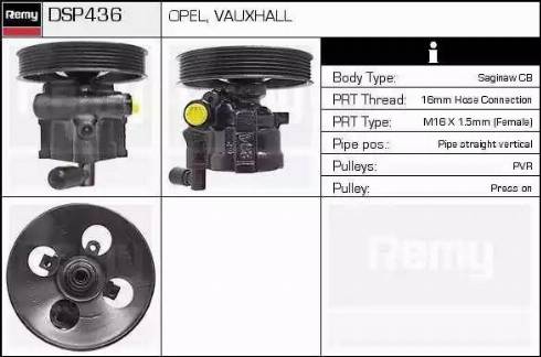 Remy DSP436 - Хидравлична помпа, кормилно управление vvparts.bg