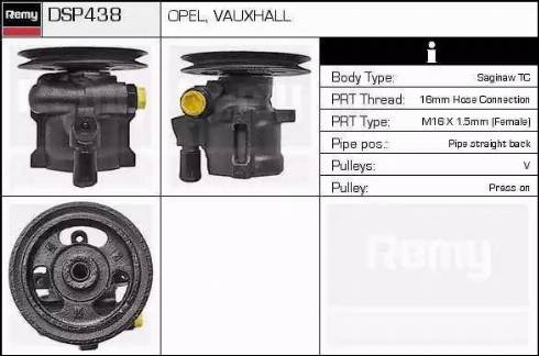 Remy DSP438 - Хидравлична помпа, кормилно управление vvparts.bg