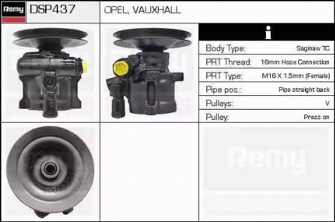 Remy DSP437 - Хидравлична помпа, кормилно управление vvparts.bg