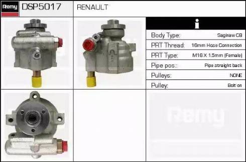 Remy DSP5017 - Хидравлична помпа, кормилно управление vvparts.bg