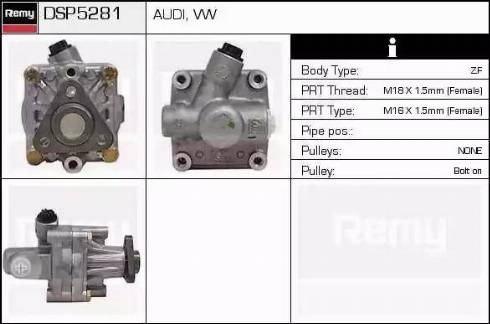 Remy DSP5281 - Хидравлична помпа, кормилно управление vvparts.bg