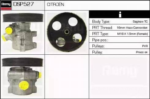 Remy DSP527 - Хидравлична помпа, кормилно управление vvparts.bg