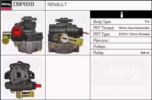 Remy DSP698 - Хидравлична помпа, кормилно управление vvparts.bg