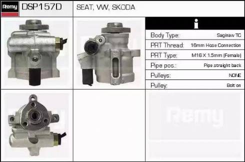 Remy DSP157D - Хидравлична помпа, кормилно управление vvparts.bg