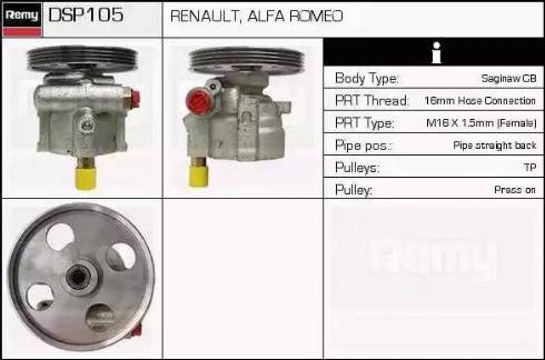 Remy DSP105 - Хидравлична помпа, кормилно управление vvparts.bg