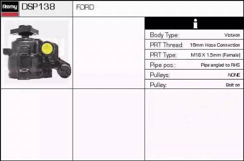 Remy DSP138 - Хидравлична помпа, кормилно управление vvparts.bg