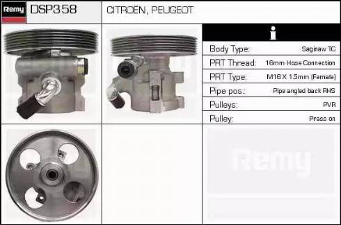 Remy DSP358 - Хидравлична помпа, кормилно управление vvparts.bg