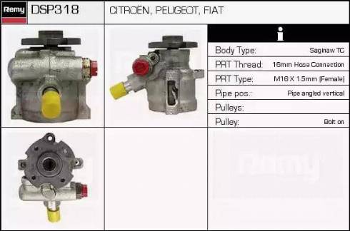 Remy DSP318 - Хидравлична помпа, кормилно управление vvparts.bg