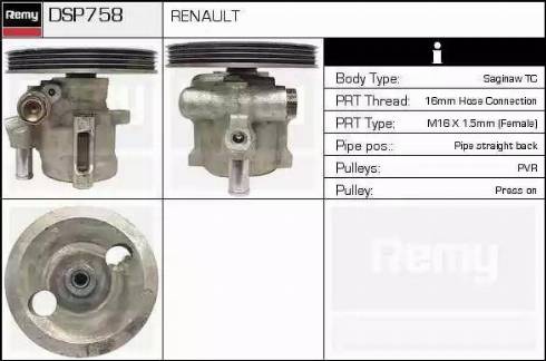 Remy DSP758 - Хидравлична помпа, кормилно управление vvparts.bg