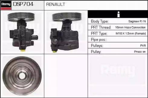 Remy DSP704 - Хидравлична помпа, кормилно управление vvparts.bg