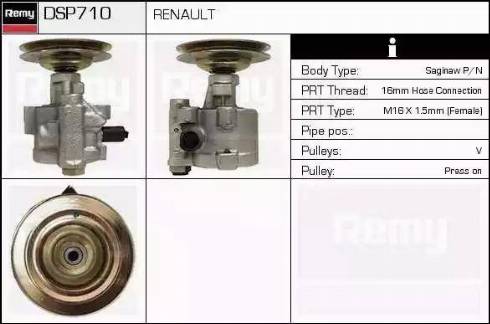 Remy DSP710 - Хидравлична помпа, кормилно управление vvparts.bg