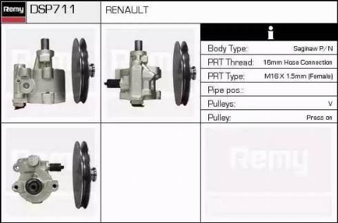 Remy DSP711 - Хидравлична помпа, кормилно управление vvparts.bg