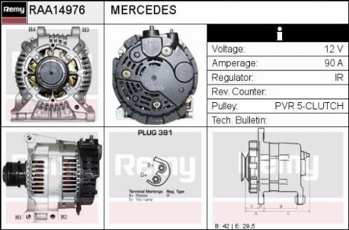 Remy RAA14976 - Генератор vvparts.bg