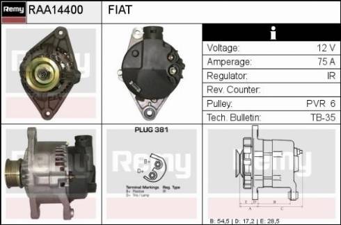 Remy RAA14400 - Генератор vvparts.bg