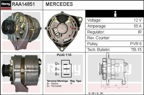 Remy RAA14851 - Генератор vvparts.bg