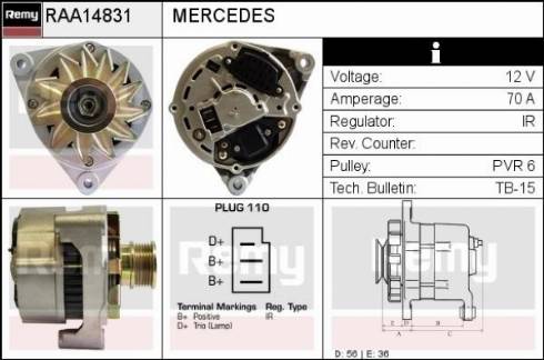 Remy RAA14831 - Генератор vvparts.bg