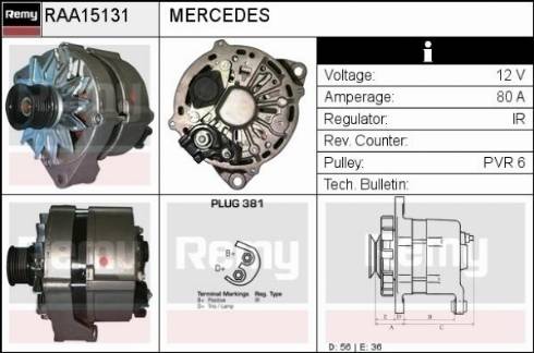 Remy RAA15131 - Генератор vvparts.bg