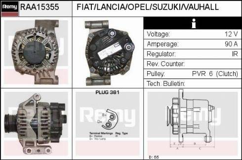 Remy RAA15355 - Генератор vvparts.bg