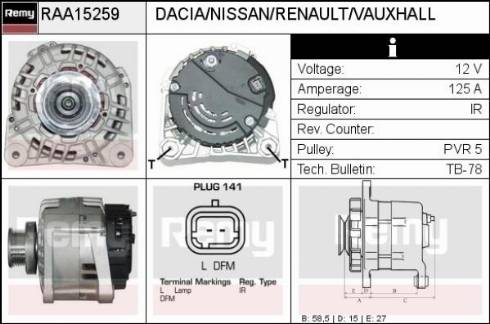 Remy RAA15259 - Генератор vvparts.bg