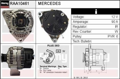 Remy RAA10461 - Генератор vvparts.bg