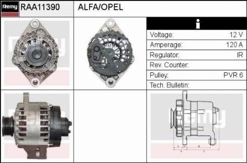 Remy RAA11390 - Генератор vvparts.bg