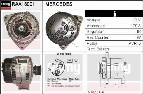 Remy RAA18001 - Генератор vvparts.bg