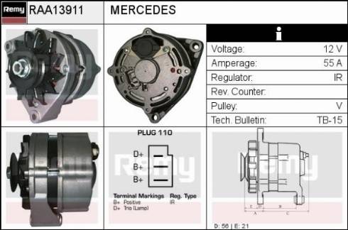 Remy RAA13911 - Генератор vvparts.bg