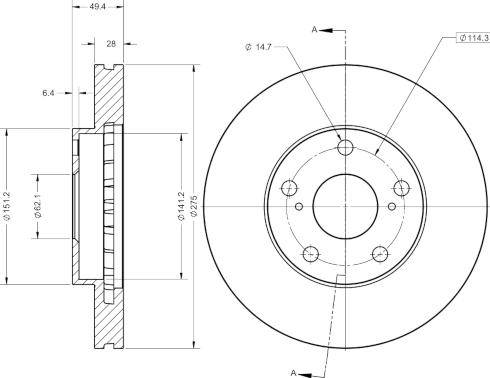 Remy RAD1906C - Спирачен диск vvparts.bg