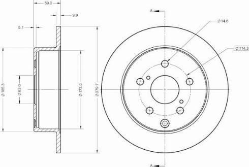 Remy RAD1939C - Спирачен диск vvparts.bg