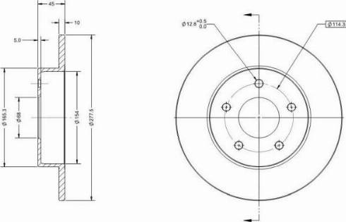 Remy RAD1493C - Спирачен диск vvparts.bg