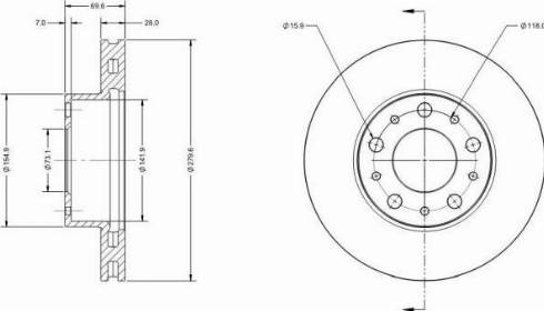 Remy RAD1451C - Спирачен диск vvparts.bg