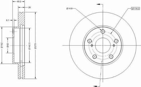 Remy RAD1485C - Спирачен диск vvparts.bg