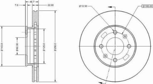 Remy RAD1486C - Спирачен диск vvparts.bg