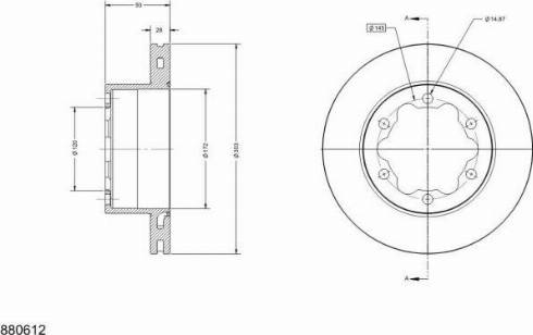 Remy RAD1431C - Спирачен диск vvparts.bg