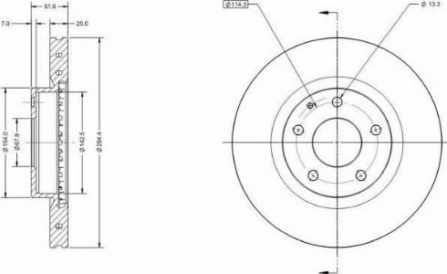 Remy RAD1598C - Спирачен диск vvparts.bg