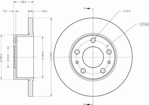 Remy RAD1660C - Спирачен диск vvparts.bg