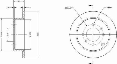 Remy RAD1636C - Спирачен диск vvparts.bg