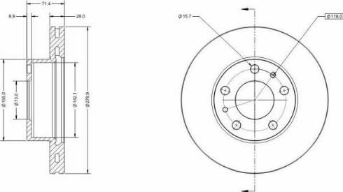 Remy RAD1625C - Спирачен диск vvparts.bg