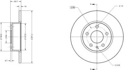 Remy RAD1045C - Спирачен диск vvparts.bg