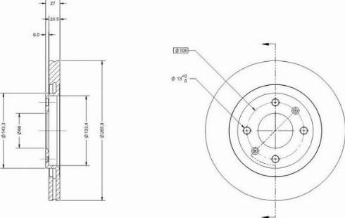 Remy RAD1060C - Спирачен диск vvparts.bg