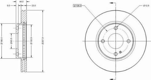 Remy RAD1035C - Спирачен диск vvparts.bg