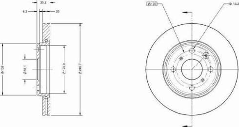 Remy RAD1038C - Спирачен диск vvparts.bg