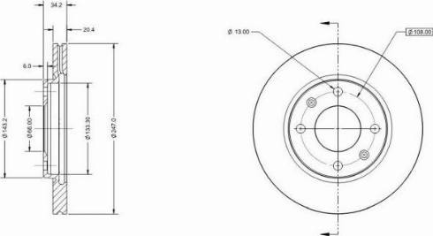 Remy RAD1025C - Спирачен диск vvparts.bg