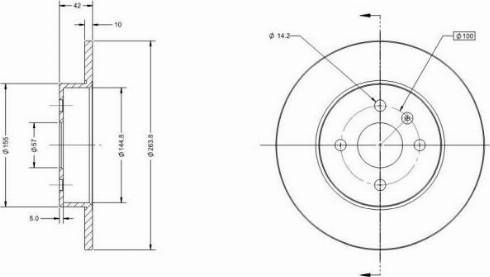 Remy RAD1195C - Спирачен диск vvparts.bg