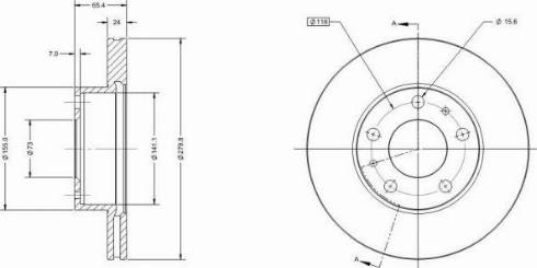 Remy RAD1154C - Спирачен диск vvparts.bg