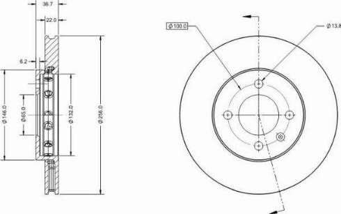 Remy RAD1164C - Спирачен диск vvparts.bg