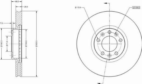 Remy RAD1109C - Спирачен диск vvparts.bg